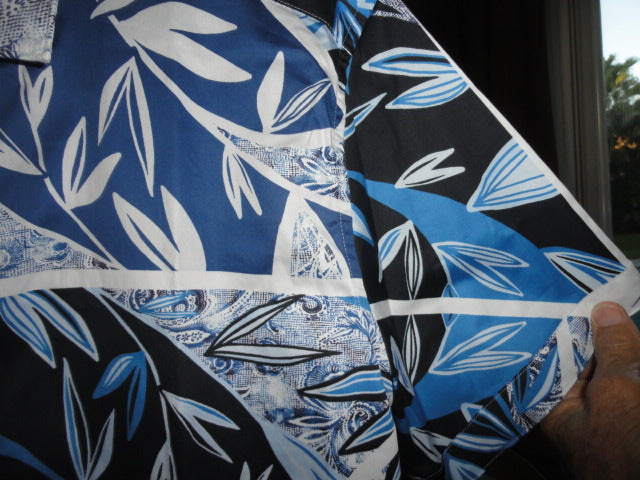 Robert Graham Blue Palm Short Sleeve Shirt Size 2XL NWTS