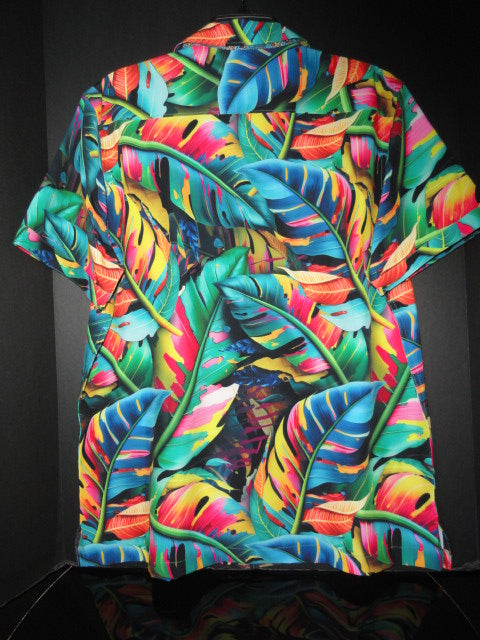 Robert Graham Toucan Stretch Short Sleeve Shirt Size Large NWTS