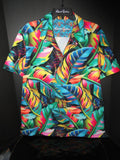 Robert Graham Toucan Stretch Short Sleeve Shirt Size Large NWTS