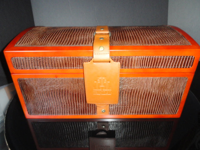 Trinidad Natural with Lizard Leather Chest Humidor  NIB