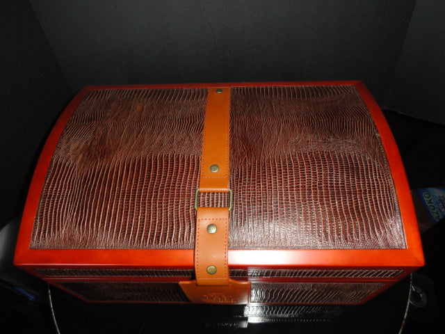 Trinidad Natural with Lizard Leather Chest Humidor  NIB