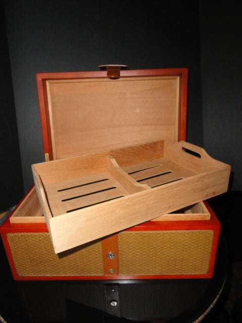 Royal Jamaican Gold Rattan Humidor