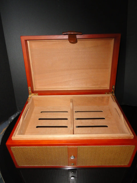 Royal Jamaican Gold Rattan Humidor