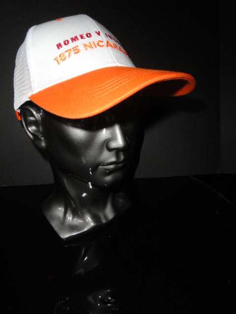 Romeo 1875 Orange and White Baseball Cap