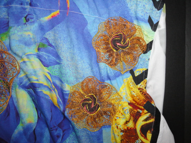 Robert Graham Zero to Sixty Long Sleeve Embroidered Shirt Size Medium