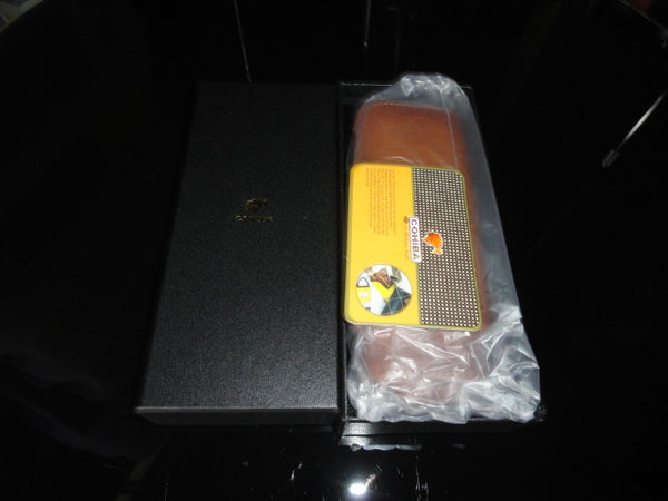 Brown Leather with Wood Cigar Case  NIB