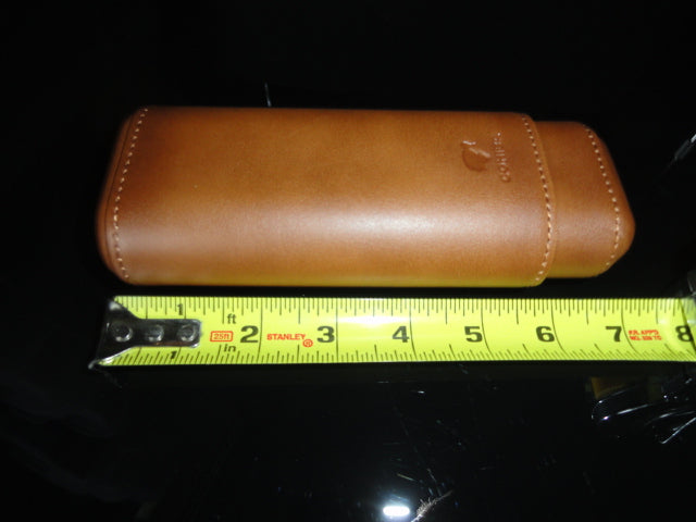 Brown Leather with Wood Cigar Case  NIB