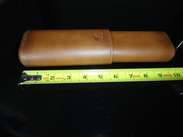Brown Leather with Wood Cigar Case  NIB