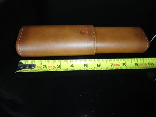 Brown Leather with Wood Cigar Case  NIB
