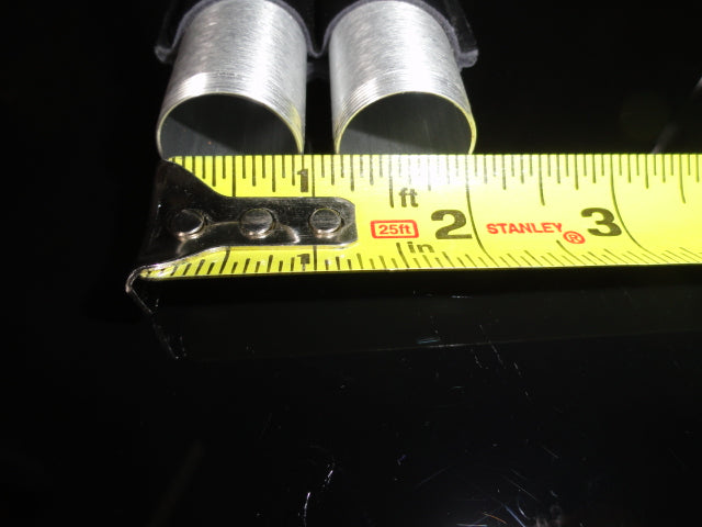 Cigar Classics Black Leather and Silver Anodized Tubes Twin Cigar Holder