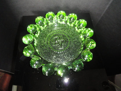 Rocky Patel Luminoso Green Glass Heavy Cigar Ashtray Measures 10" Diameter NIB (Copy)