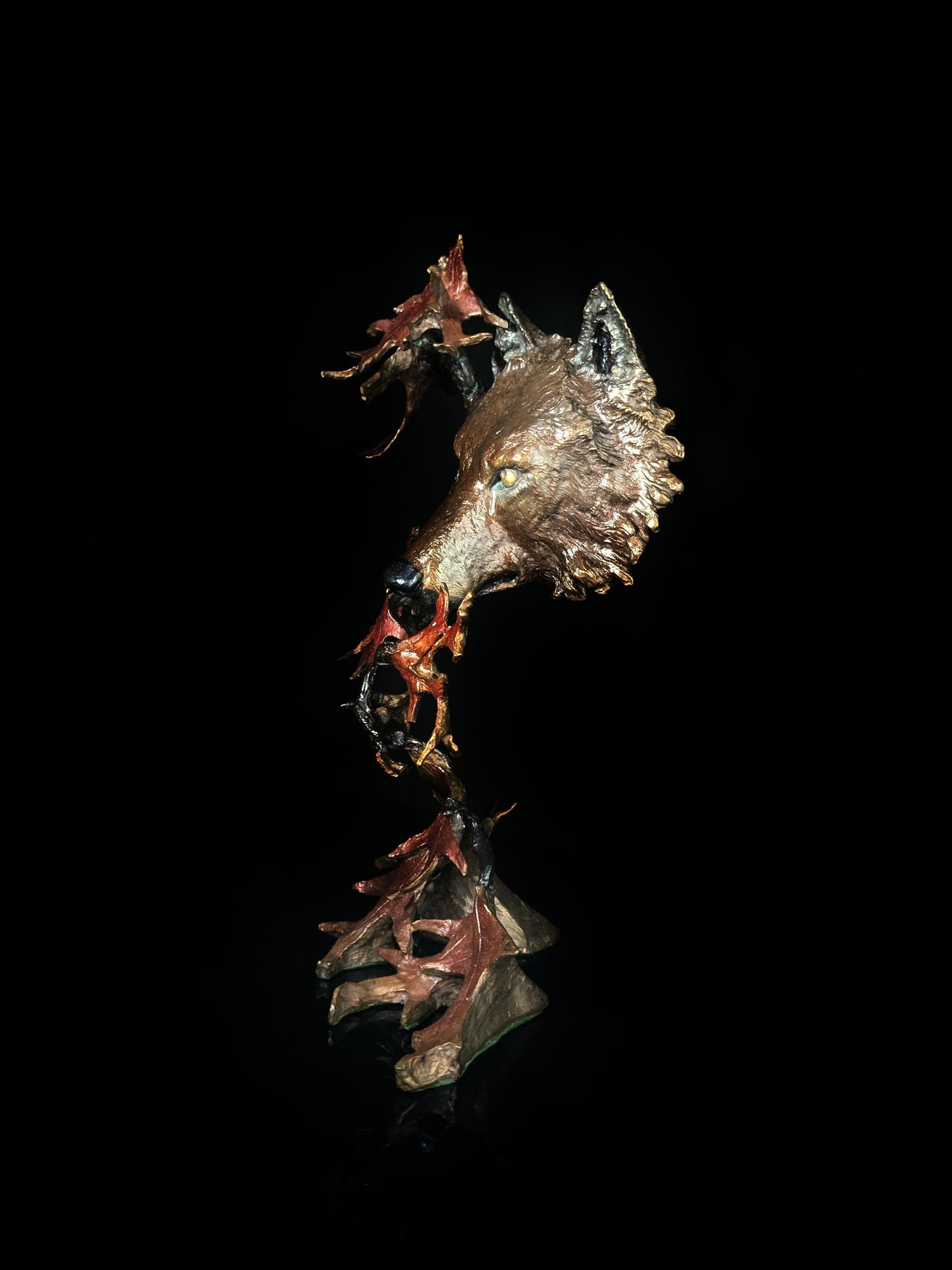 Mark Hopkins Northwoods Bronze Sculpture 19" H x 11" W x 8" D