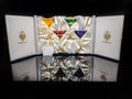 Faberge Crystal Martini Glasses Set Of 4 New In Presentation box