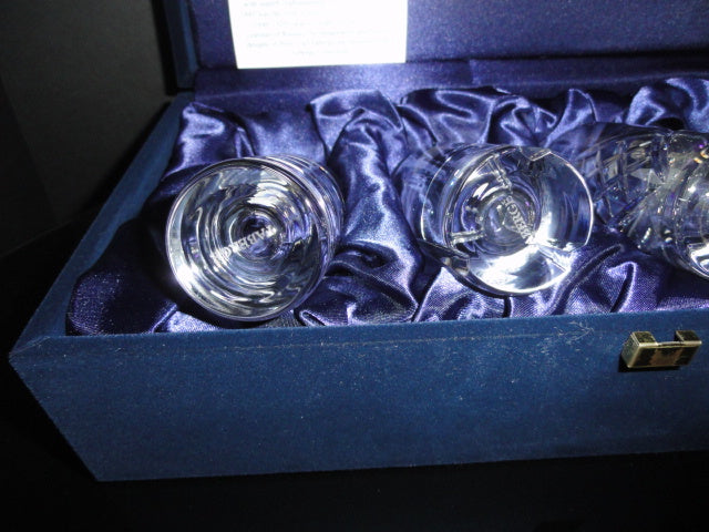 Faberge Clear Crystal Shot Glasses Set of 4 without box