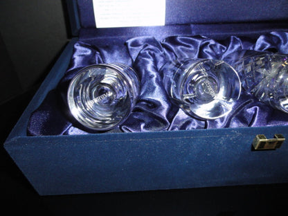 Faberge Clear Crystal Shot Glasses Set of 4 without box