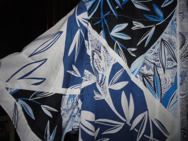 Robert Graham Blue Palm Short Sleeve Shirt Size 2XL NWTS
