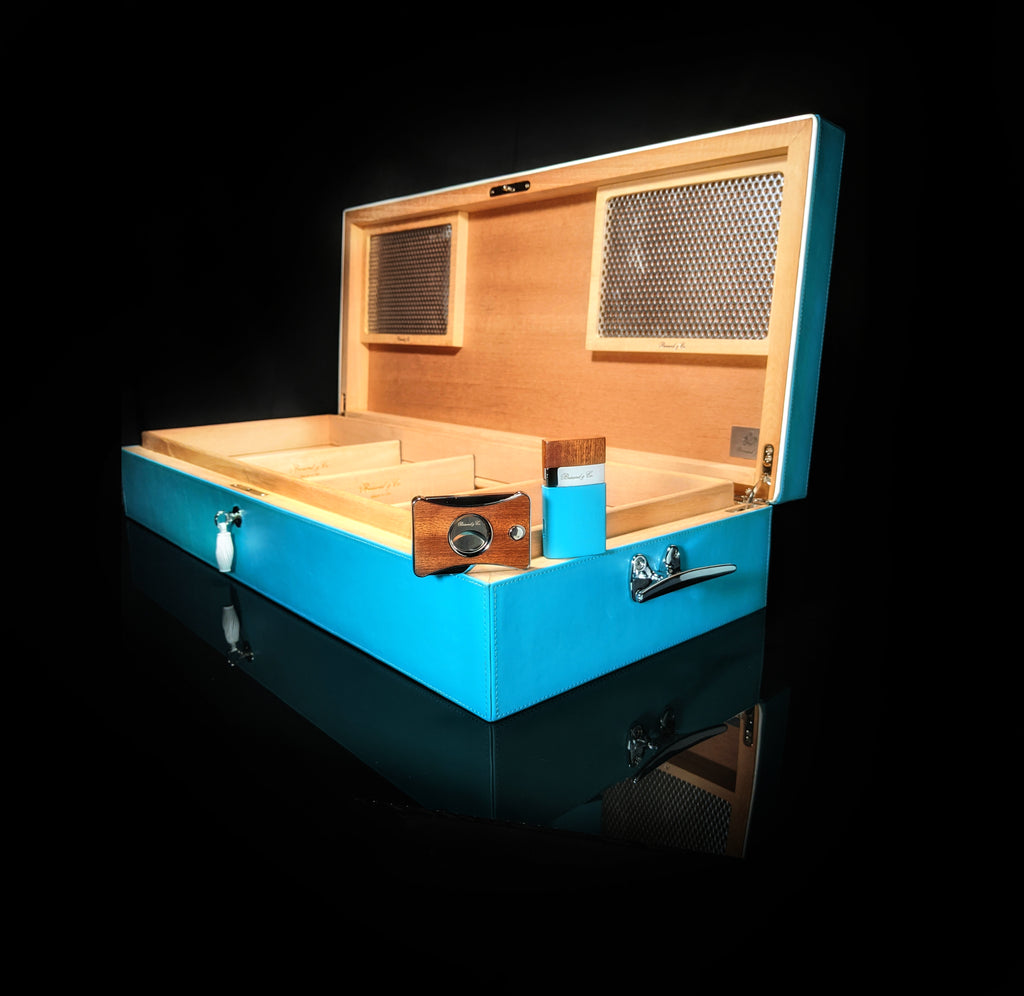 Brizard and Co. Positano Humidor — 130/150 Count with Matching Lighter & Cutter