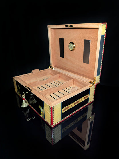 Elie Bleu Alba Black Sycamore Humidor 200 ct NIB