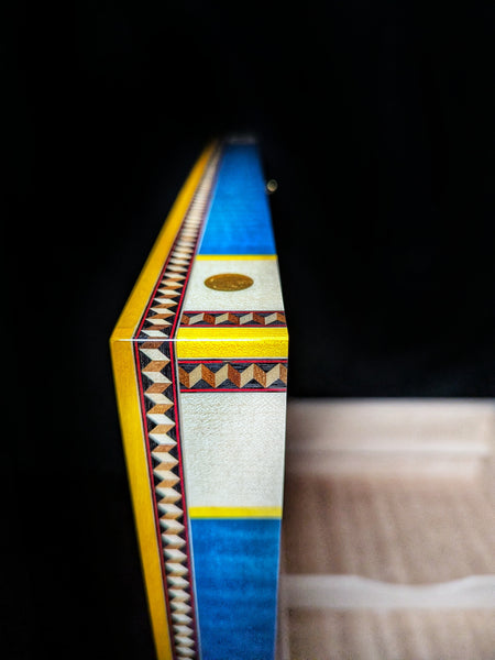 Elie Bleu Alba Blue Sycamore Humidor 200 ct.