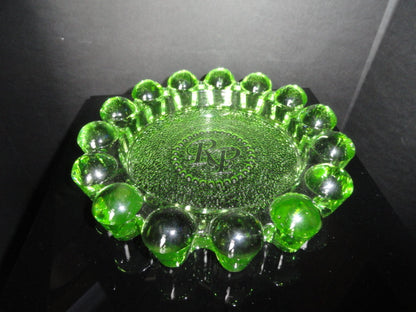 Rocky Patel Luminoso Green Glass Heavy Cigar Ashtray Measures 10" Diameter NIB (Copy)