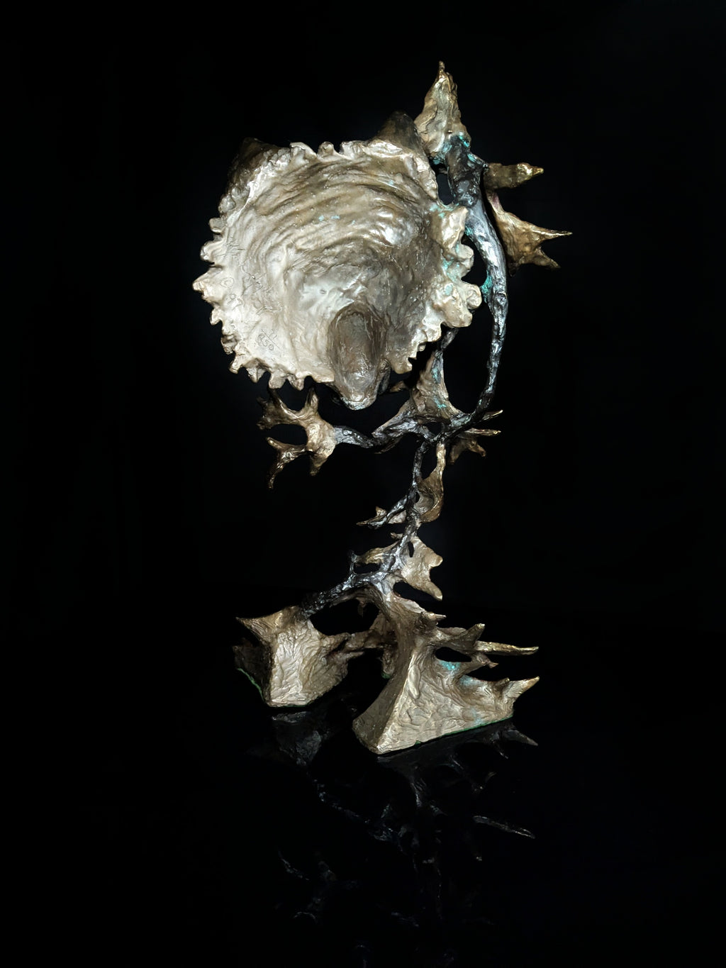 Mark Hopkins Northwoods Bronze Sculpture — 19" H × 11" W × 8" D