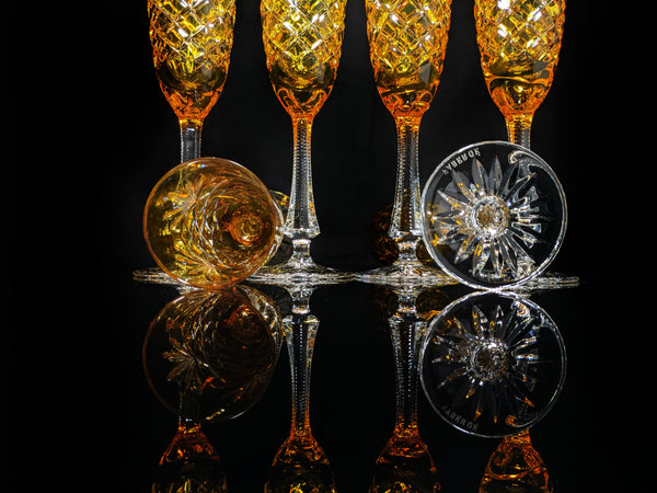 Faberge Odessa Yellow Gold Flutes NIB