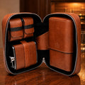 Brizard & Co. Havana Traveler - Whisky & Black Leather with Flask