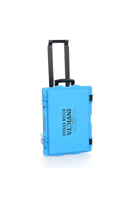 Invicta Blue 50 slot Watch Box with wheels and pull up handle ( pre-owned )