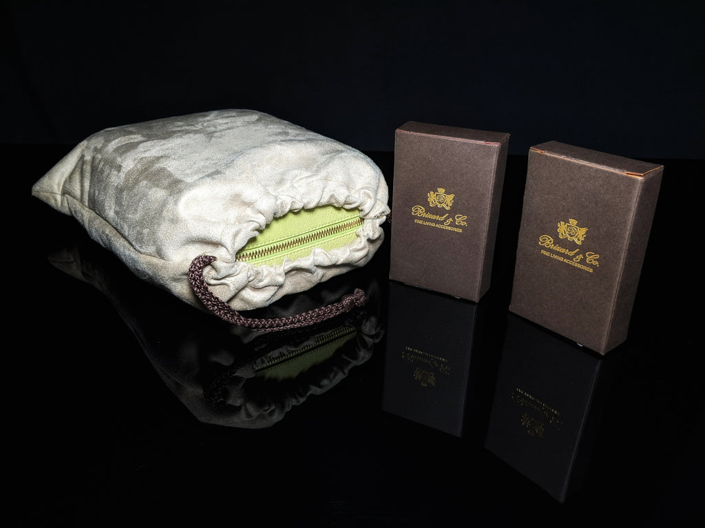 Brizard and Co. Havana Traveler — Genuine Ostrich Matcha Green with Cutter & Lighter
