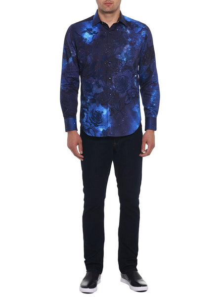 Robert Graham Cosmic Garden Long Sleeve Shirt Size XXL