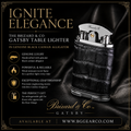 Brizard and Co. Gatsby Table Lighter — Black Caiman, New in Box