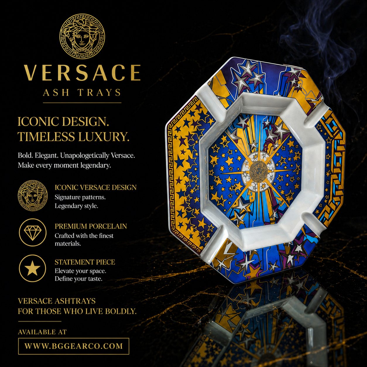 Versace  Infinite Ashtray 9"