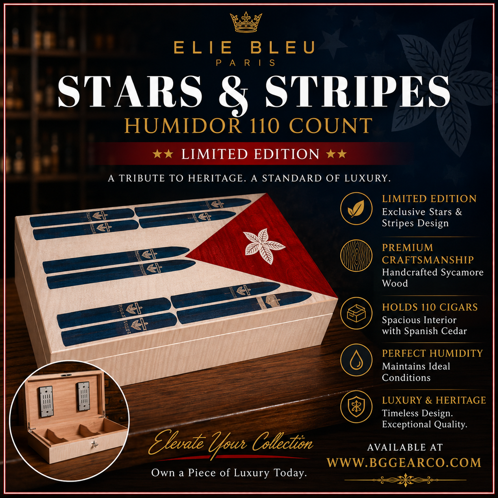 Elie Bleu Stars and Stripes Humidor 110 ct