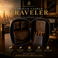 Brizard and Co. Tobacco Caiman Pattern Leather Havana Traveler