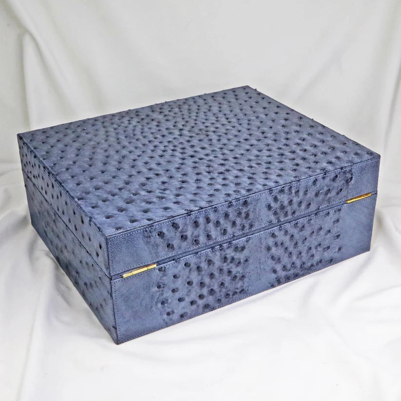 Brizard and Co American Blue Jeans Ostrich Humidor 60 / 70 ct.