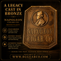 Napoleon Cigar Co. Solid Bronze Sign — 15.75" H × 12.75" W