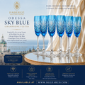 Fabergé Odessa Sky Blue Champagne Flutes Set of 6