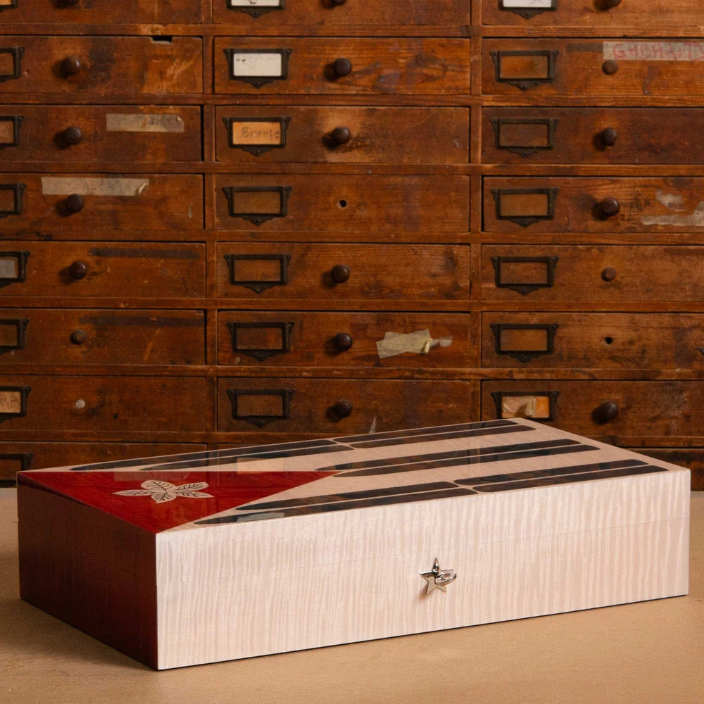 Elie Bleu Stars and Stripes Humidor 110 ct