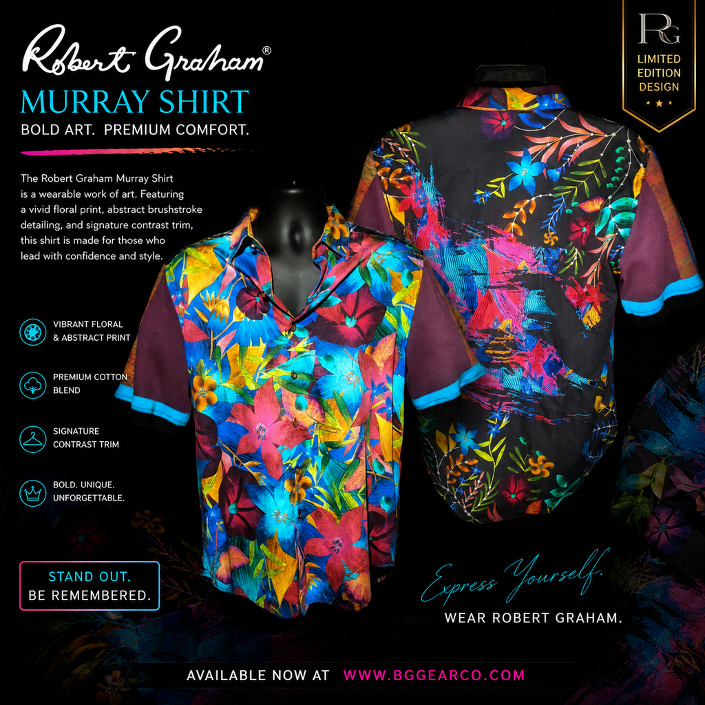 Robert Graham Murray Short Sleeve Shirt Size Medium