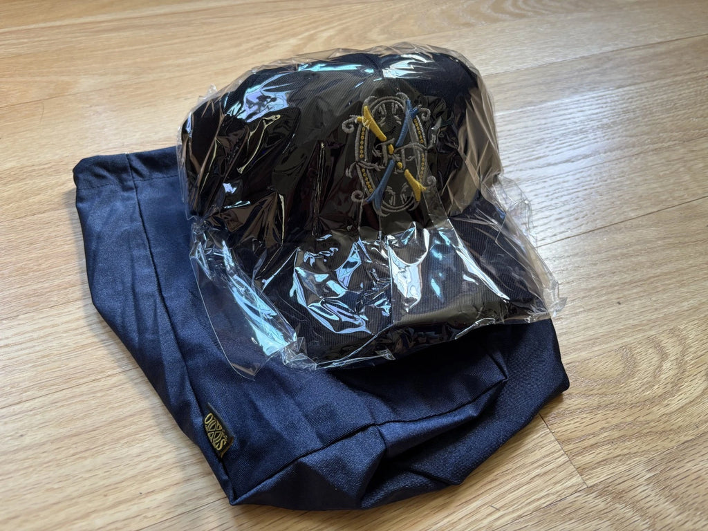 OpusX Society Black Embroidered Baseball Cap with bag