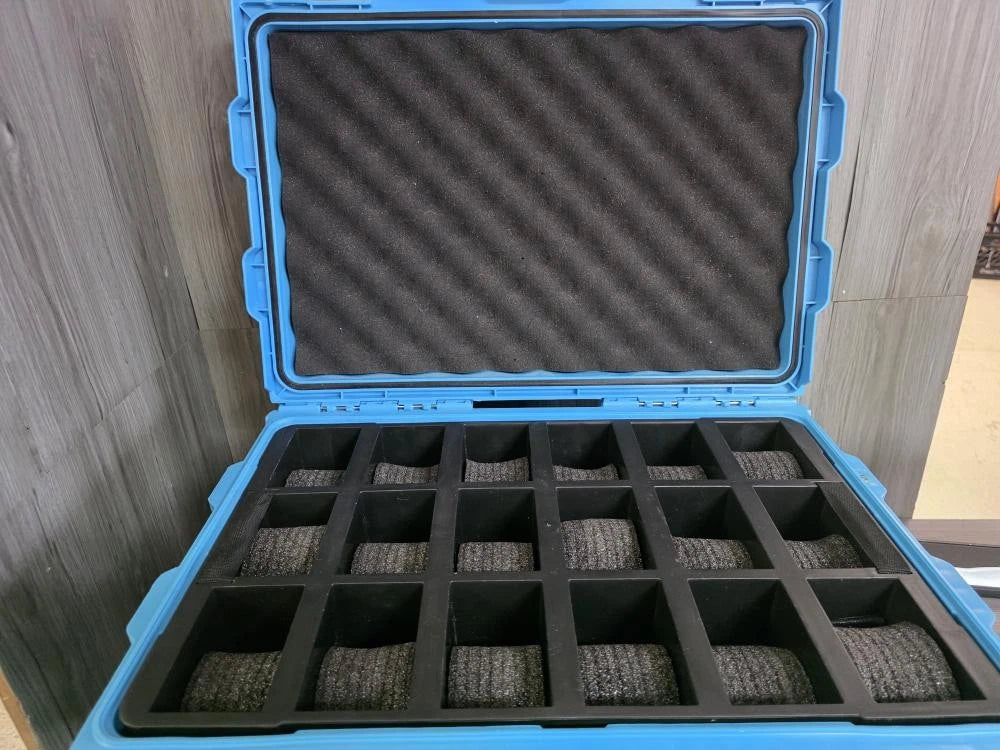 Invicta Blue 50 slot Watch Box with wheels and pull up handle ( pre-owned )