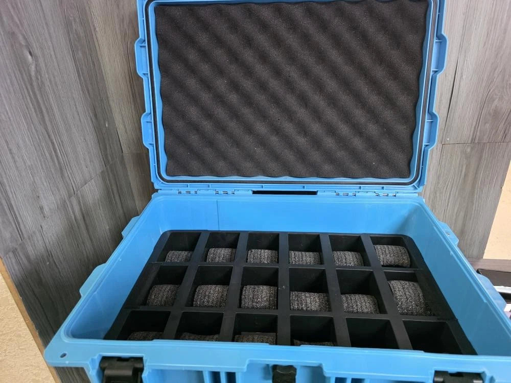 Invicta Blue 50 slot Watch Box with wheels and pull up handle ( pre-owned )