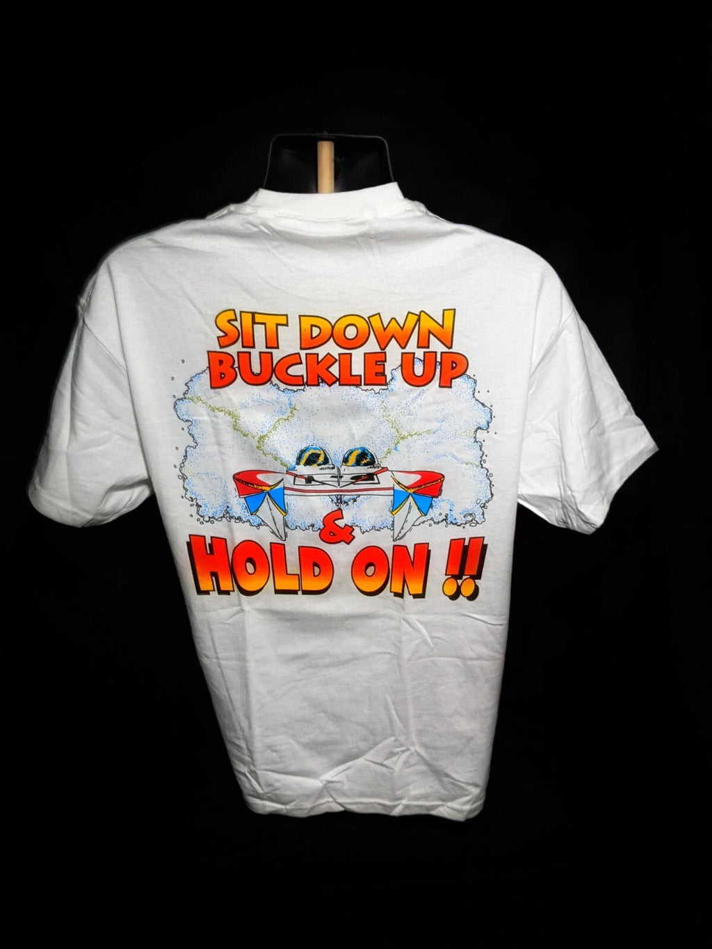" Sit Down Buckle Up & Hold On !! "  Beefy-T  Powerboat  T-Shirt with pocket