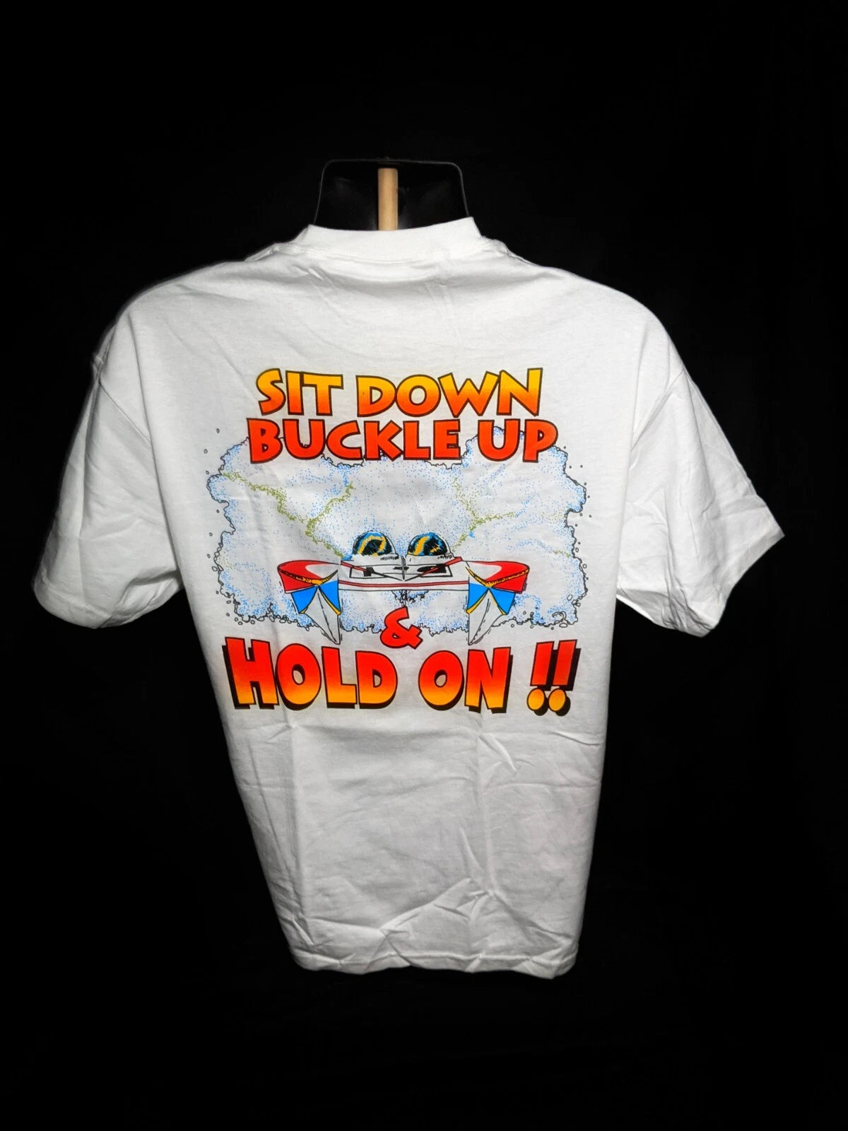 " Sit Down Buckle Up & Hold On !! "  Beefy-T  Powerboat  T-Shirt with pocket