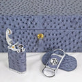 American Blue Jeans Ostrich Humidor , Gatsby Table Lighter and V cutter