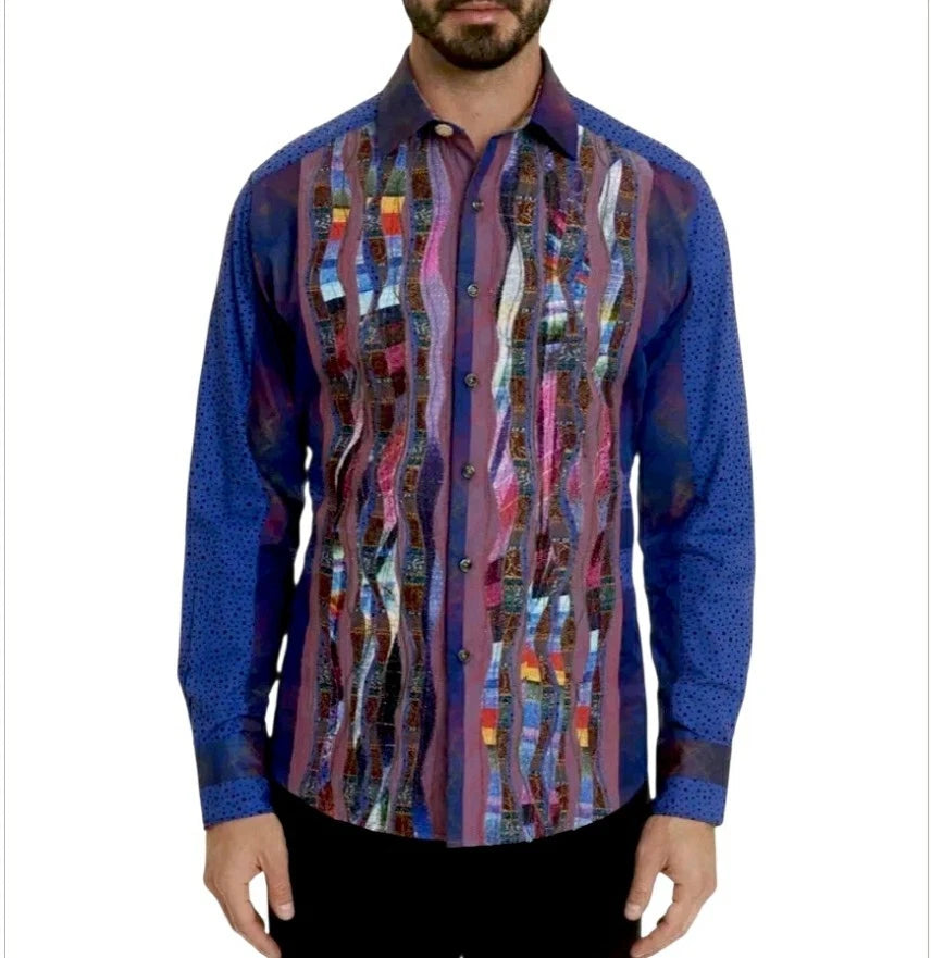 Robert Graham Osta Limited Edition Long Sleeve Shirt Size Medium XXL
