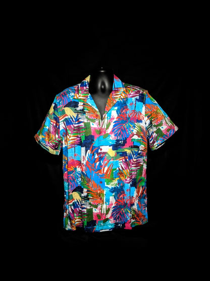 Robert Graham Himalayas Short Sleeve Shirt Size Large NWTS