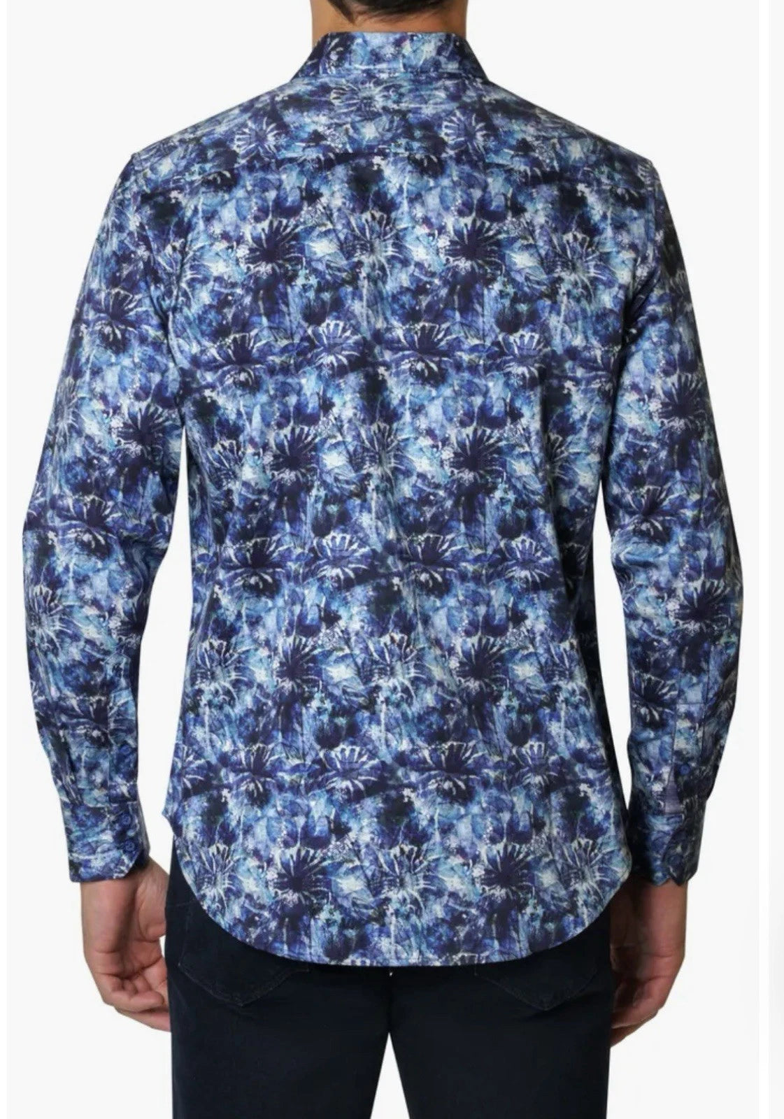 Robert Graham Flemming Long Sleeve Blue Shirt Size Medium