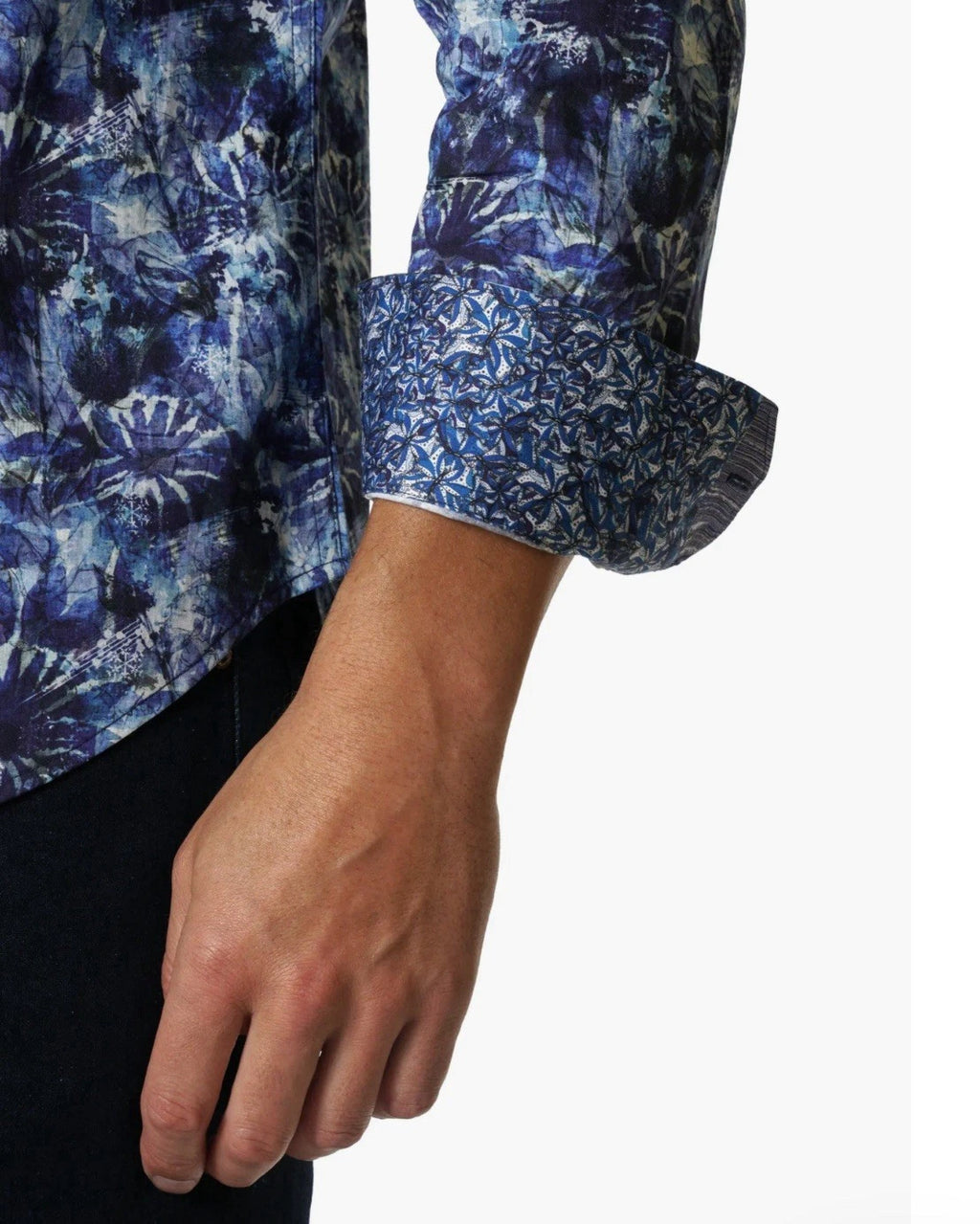 Robert Graham Flemming Long Sleeve Blue Shirt Size Medium