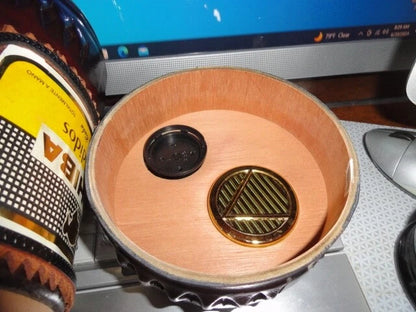 leather cedar storage jar